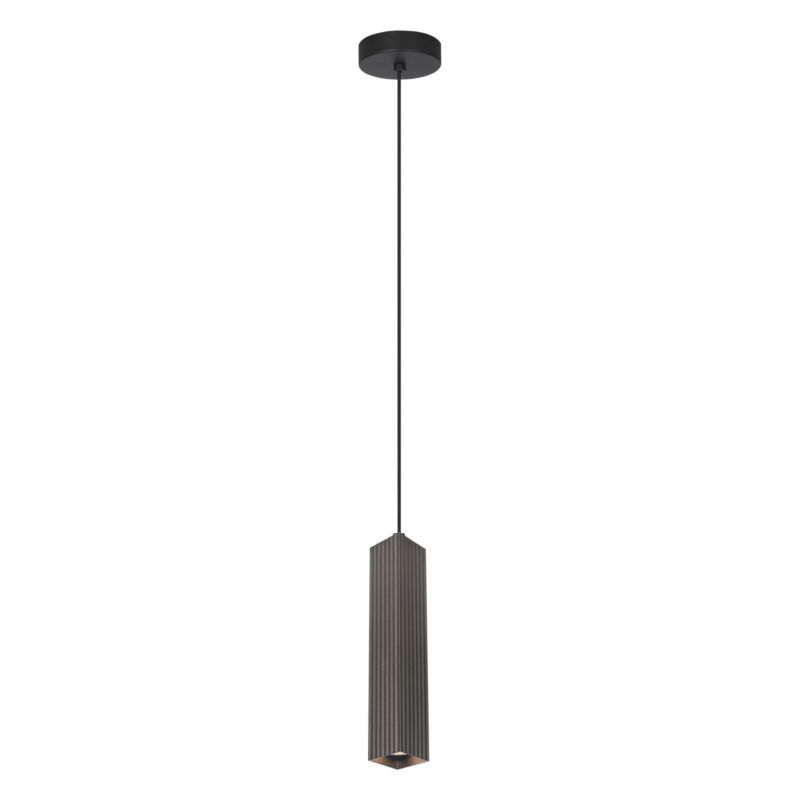 Lampa wisząca Italux Tecno 0669 brązowo-czarna nowoczesna 1xGU10 x 1 szt.
