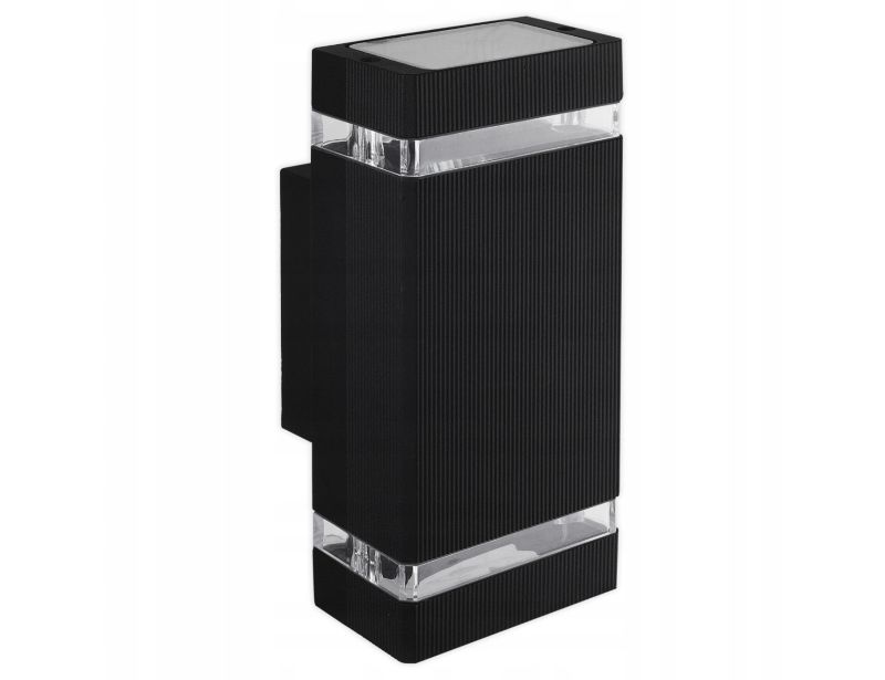 Kinkiet ścienny zewnętrzny MasterLed Hana czarny 2 x GU10 x 35W IP65 wym: 23 x 11 x 10,5 cm - 1 szt.