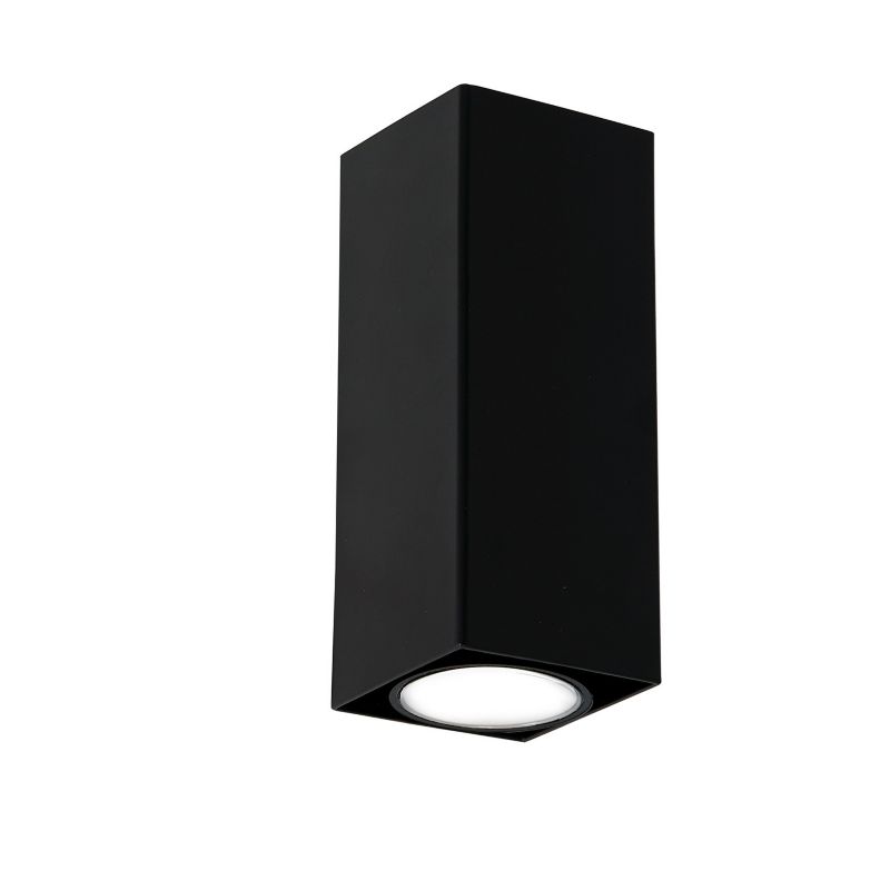 Kinkiet ścienny Luminex Wall czarny mat styl minimalistyczny 1 x GU10 x 8W IP20 wym: 19 x 6 x 8 cm - 1 szt.