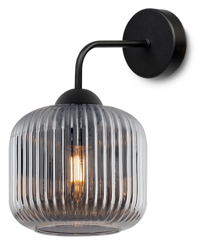 Lampa ścienna kinkiet Light Home LH Riffle 1x E27 60W szary walec 1szt.