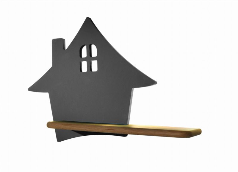 Kinkiet Candellux House jasne drewno i czarny LED 4W 4000K 200lm IP20 wym: 26 x 35 x 12 cm - 1 szt.