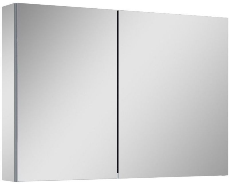 Szafka łazienkowa wisząca Elita Basic z lustrem, 90 cm, szara, soft-close, 1 szt.