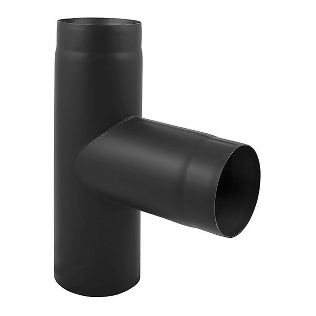 Trójnik Darco czarny 90 stopni 160 mm