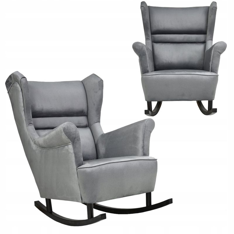 Fotel uszak do salonu bujany Family Meble Zoja szary 1szt