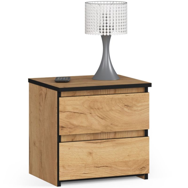 Szafka nocna Akord CL2 Dąb Craft 40 cm 2 szuflady kolor Dąb Craft mat 40x35x40 cm 1 szt.