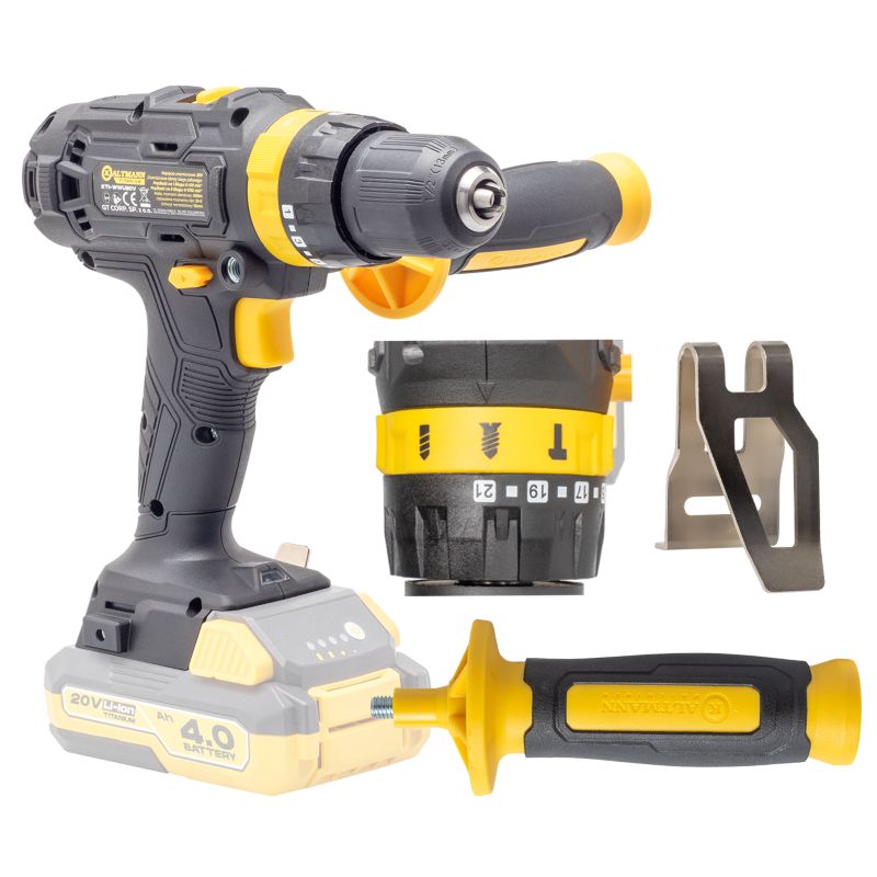 Wiertarko-wkrętarka udarowa szczotkowa Kaltmann Titanium KTI-WWU20V 50Nm 2 biegi (samo urządzenie) 1 szt.