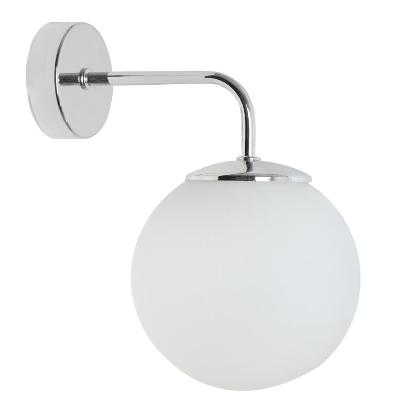 Lampa ścienna kinkiet Light Home LH Siena 1x E14 40W wiszący chrom klosz biały 1szt.