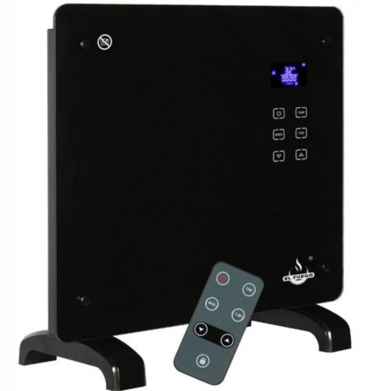 Grzejnik elektryczny EL FUEGO szklany z pilotem 1000W 1szt