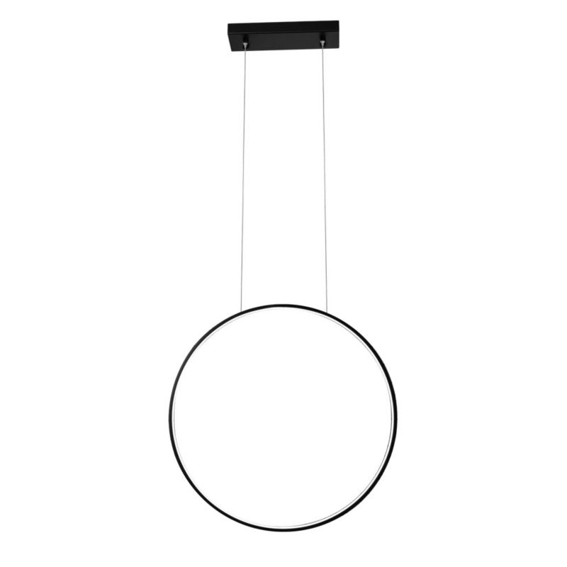 Lampa wisząca Shilo Agaro 3009 czarna ring wbudowany LED 17.8W 1 szt.