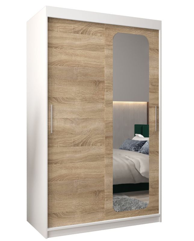 Szafa przesuwna Garderoba Abiks PROMO T2 120 biały/sonoma 1 szt.