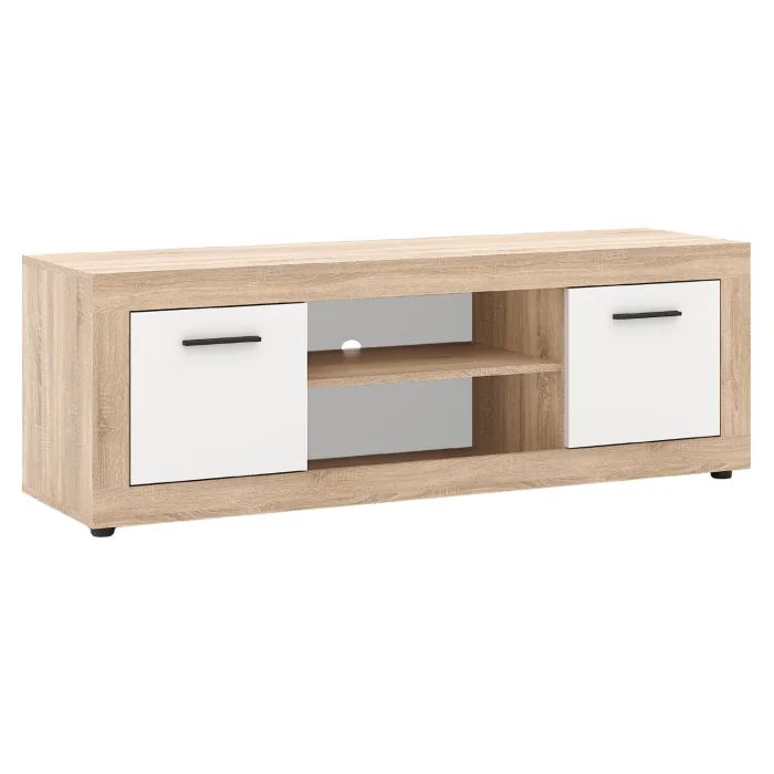 Szafka Mebel Elite BLAGO RTV Pod Telewizor Komoda Do Salonu Sypialni Biały Dąb Sonoma 1 szt