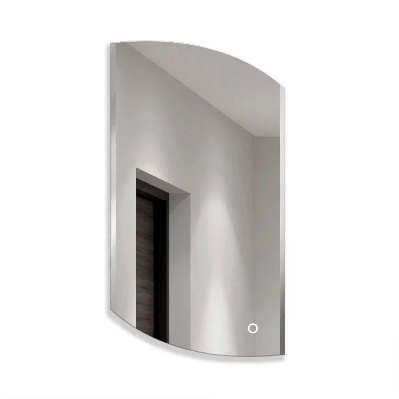 Lustro vetro verde 52x94 Nieregularne Srebrne LED Zoya 1 szt.