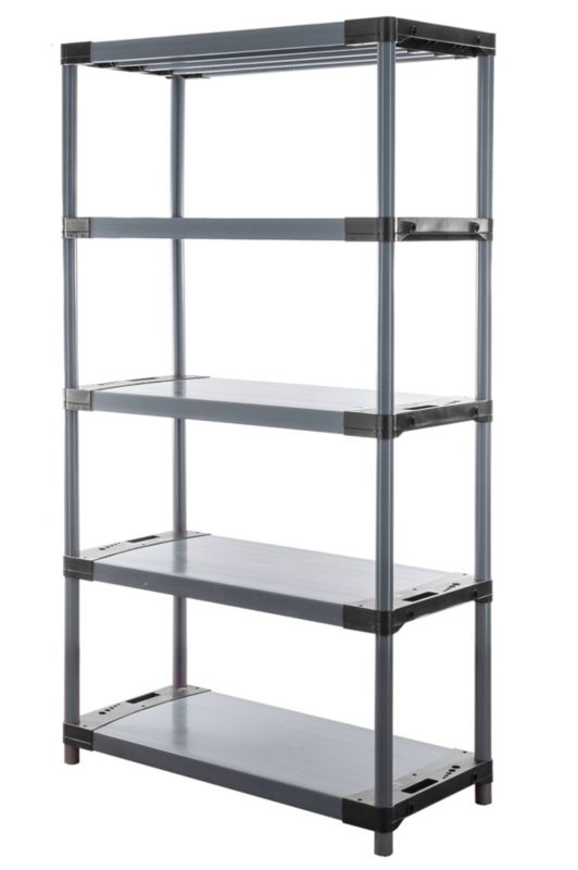 Regał plastikowy MODO24 szary do piwnicy 180x110x46 cm wodoodporny 1 szt.