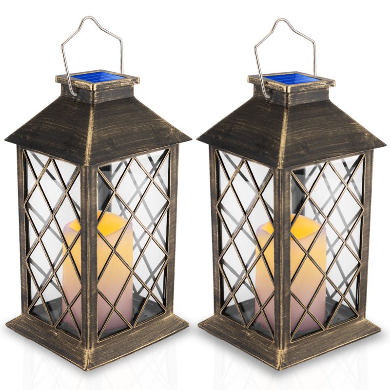 Lampa Solarna Lumiled Ogrodowa Latarnia LED Stojąca IP44 Wisząca Latarenka 2 szt.