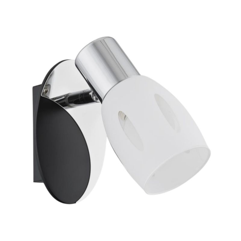 Kinkiet ścienny Alfa Albedo chromowany biały-czarny 1 x E14 x 10W IP20 wym: 13 x 13 x 13 cm - 1 szt.