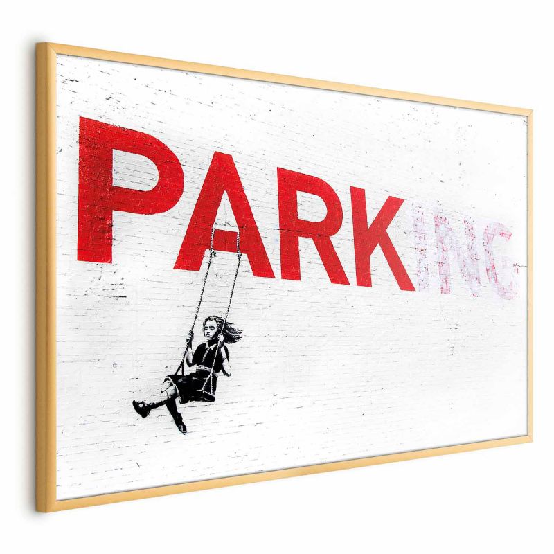 Plakat Artgeist Parking 30x21 cm z ramą złotą 1 szt