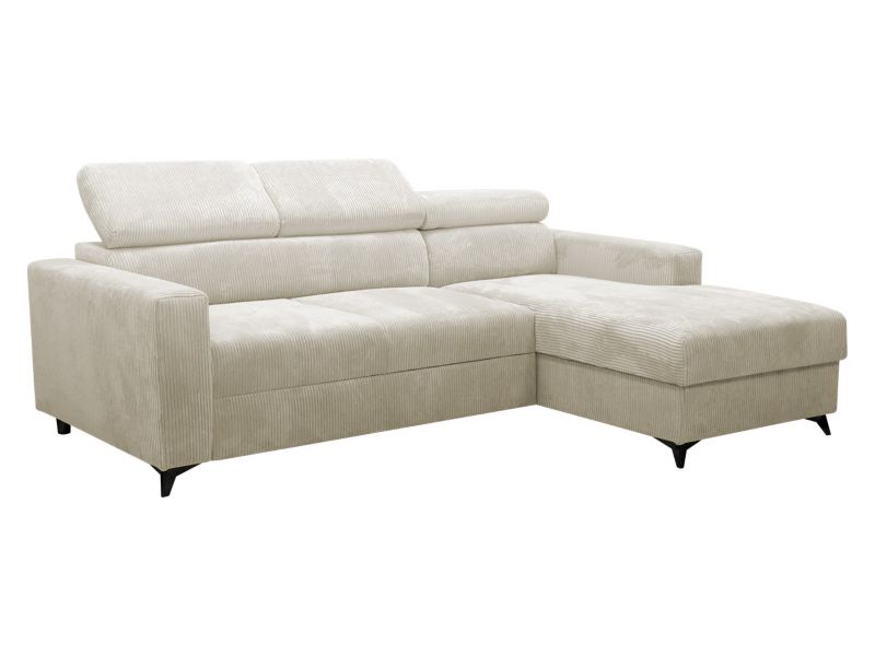 Narożnik z funkcją spania MIRJAN 24 Milano Premium Sztruks prawy 2R+LC waniliowy 1 szt.