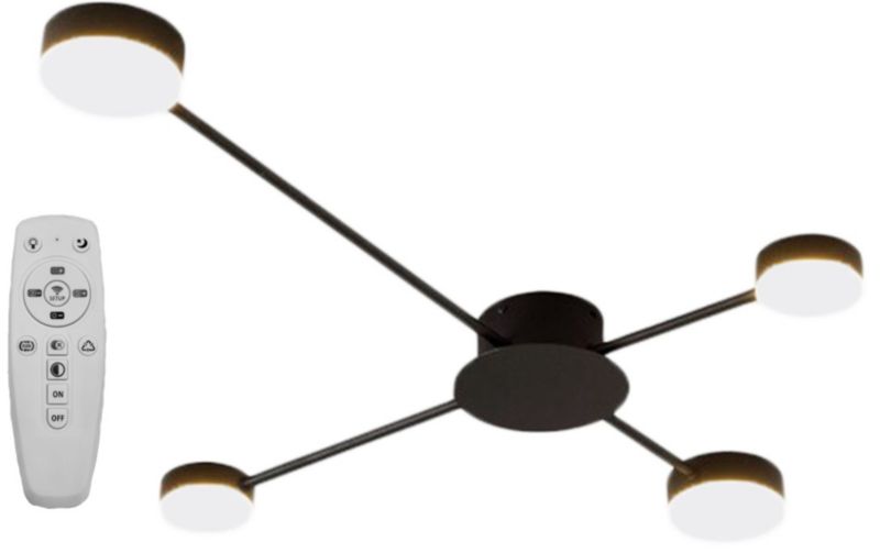 Lampa Sufitowa Toolight App519-4C Czarny 1 Szt