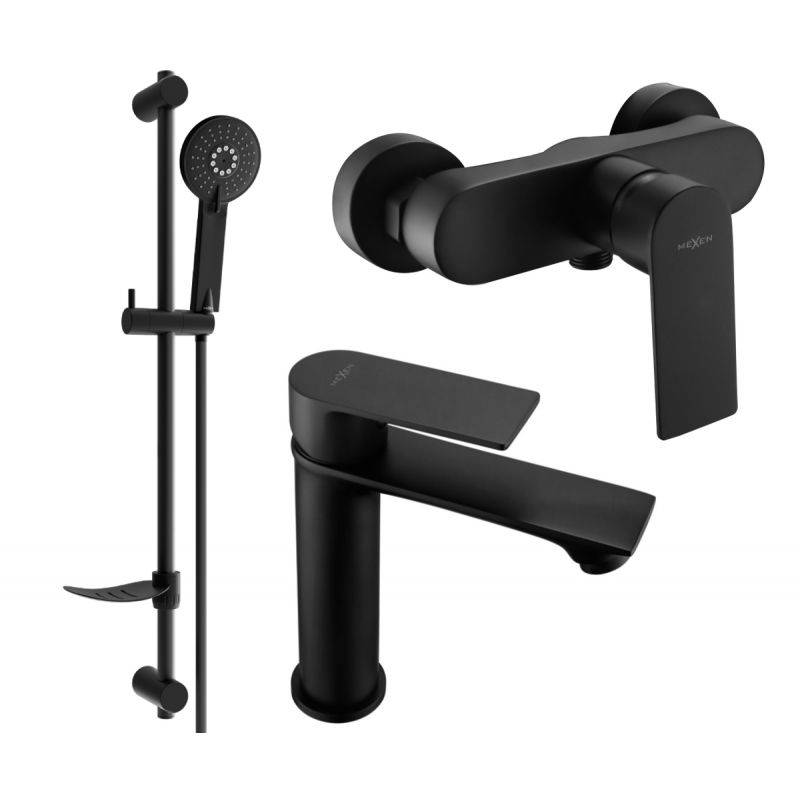 Zestaw prysznicowy Mexen Royo czarny 72204DF40-70 1 szt.