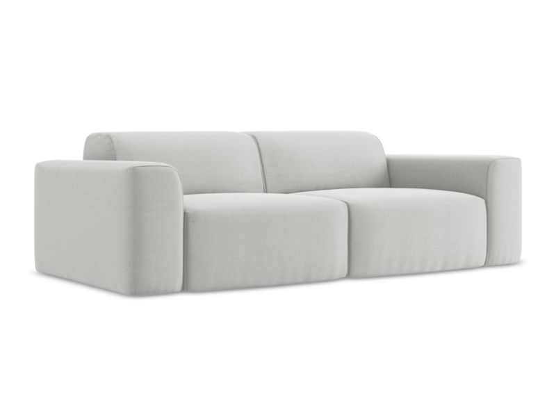 Modułowa sofa 2-osobowa LaMiaSofa BOVA z tkaniny welwetowej 208x104 cm srebrny 1 szt.
