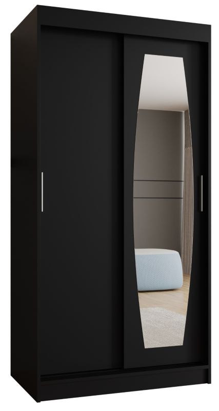 Szafa przesuwna Garderoba Abiks ROSSA 100 czarny mat 1szt.