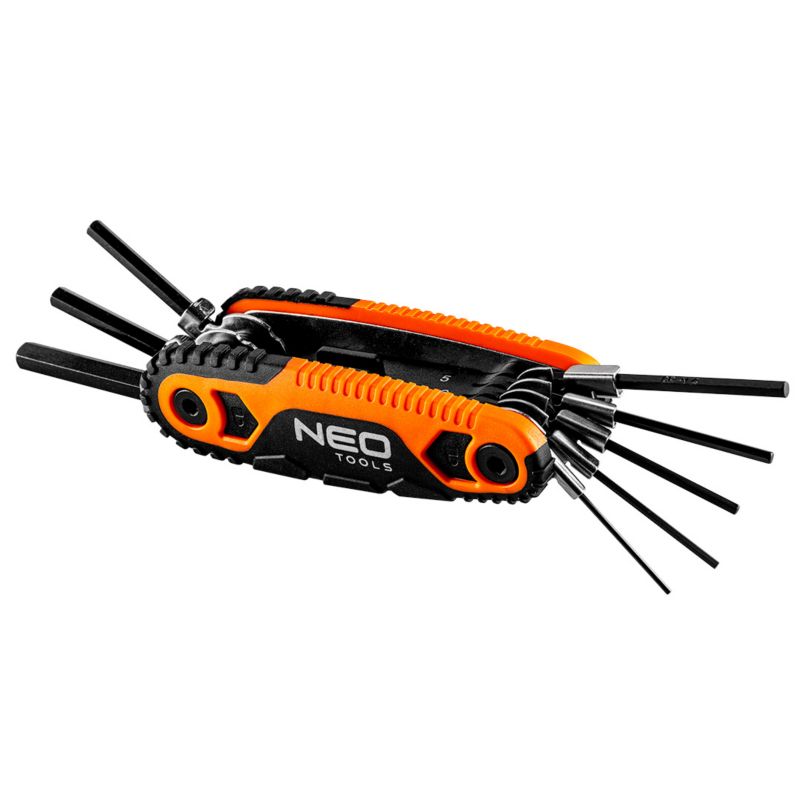 Klucze sześciokątne z uchwytem NEO TOOLS 1.5, 2, 2.5, 3, 4, 5, 6, 8 mm srebrny 1 kpl.