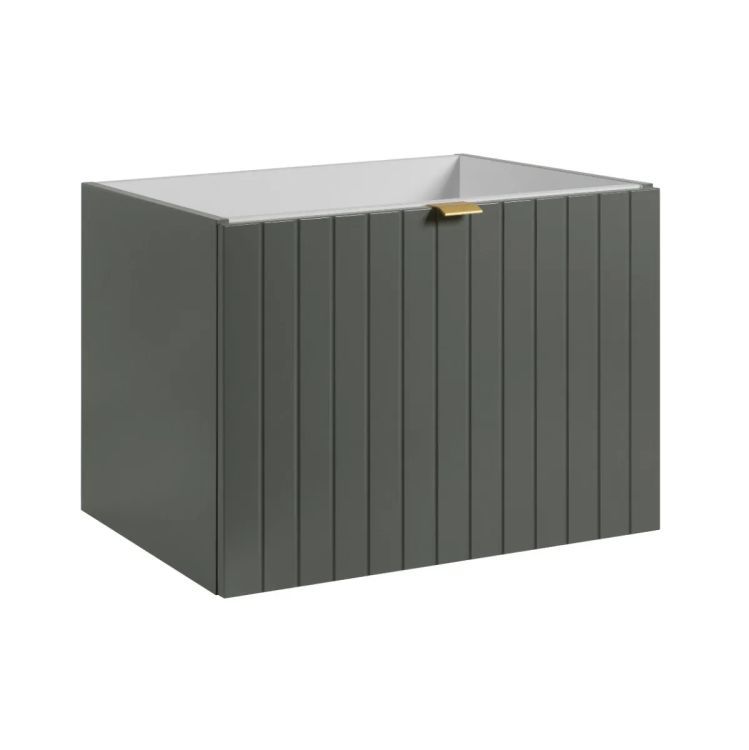 Szafka pod umywalkę KROFAM HARMO 60 cm szaro-zielony półmat bez umywalki 1 szt