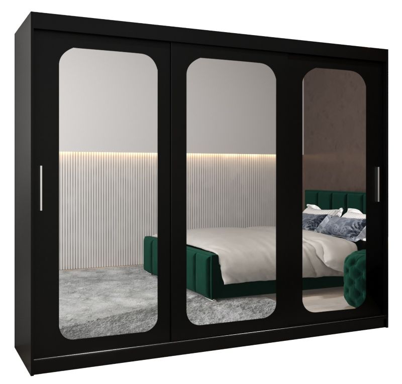 Szafa przesuwna Garderoba Abiks PROMO T3 250 czarny/czarny 1 szt.