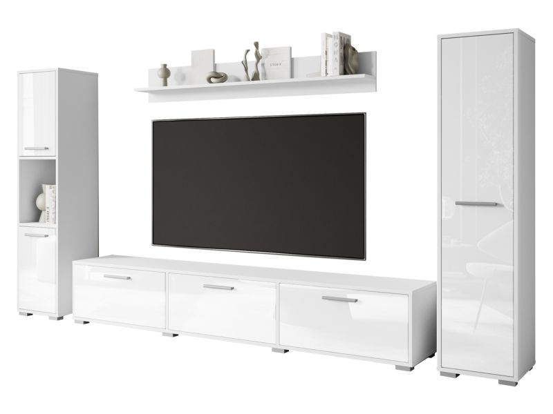 Meblościanka MIRJAN 24 Bogota XL biały/biały połysk 1 kpl.