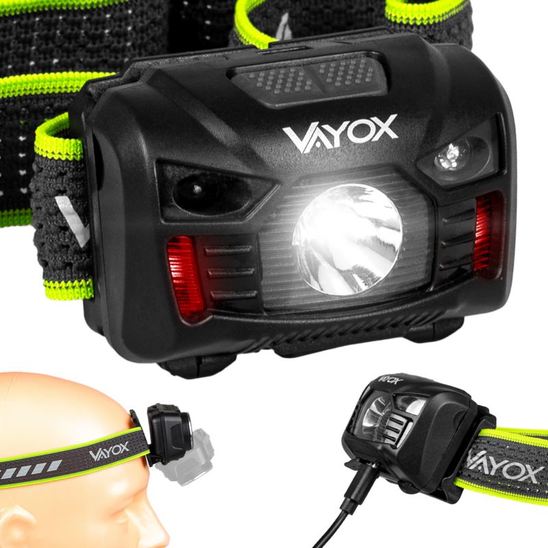 Latarka czołowa Vayox VA0020 akumulatorowa czujnik ruchu 170lm 1 szt.