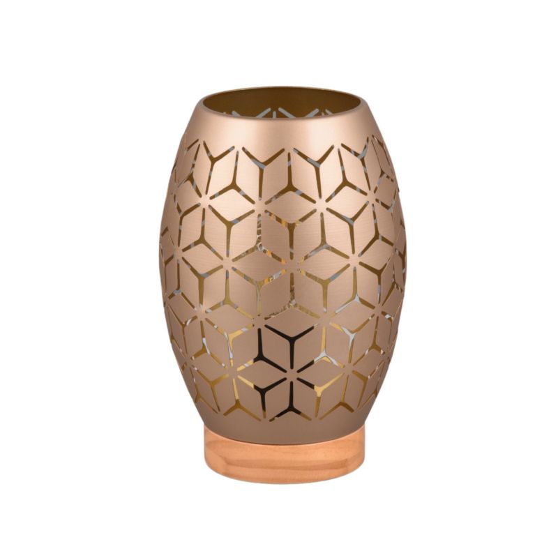 Lampka stołowa RL Bidar brązowo-jasne drewno drewniana 1 x E27 x 28W IP20 wym: 21 x 15 x 15 cm metal - 1 szt.