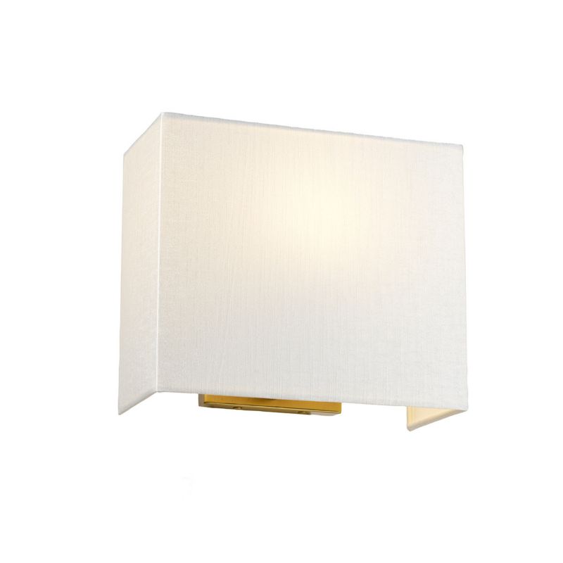 Kinkiet ścienny Designer's Lightbox Riley postarzany mosiądz-kremowy 1 x E27 x 60W IP20 wym: 23 x 27 x 12,8 cm - 1 szt.