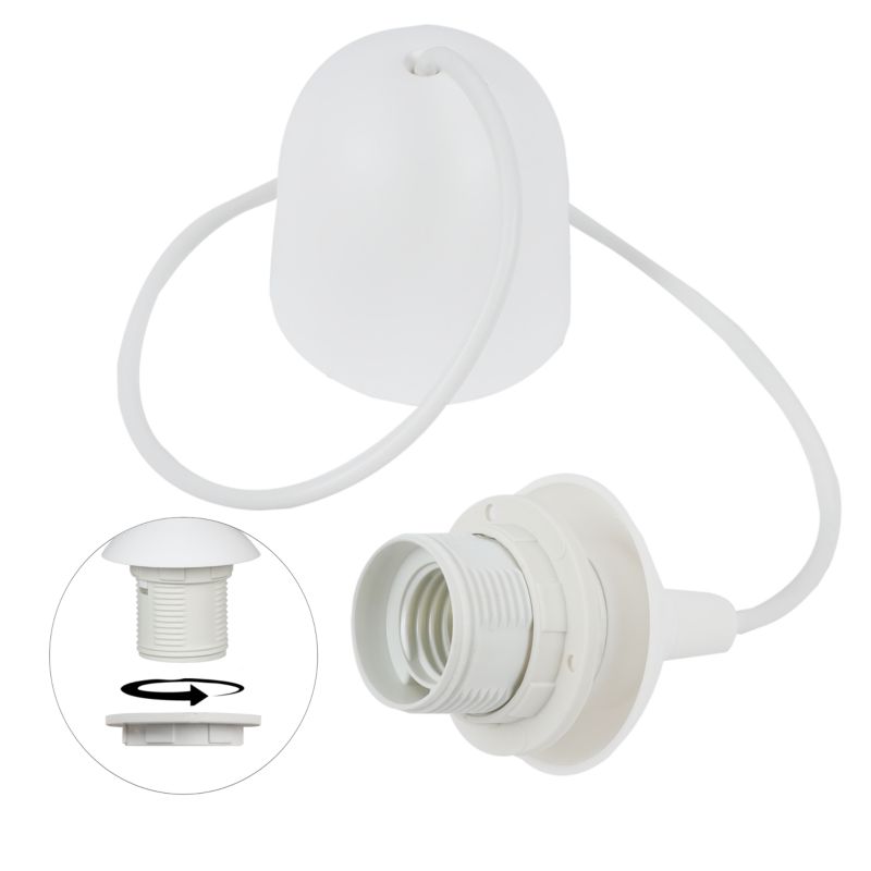 Linka zawiesie do lampy Light Home LH 1x E27 półkole biały 1szt.