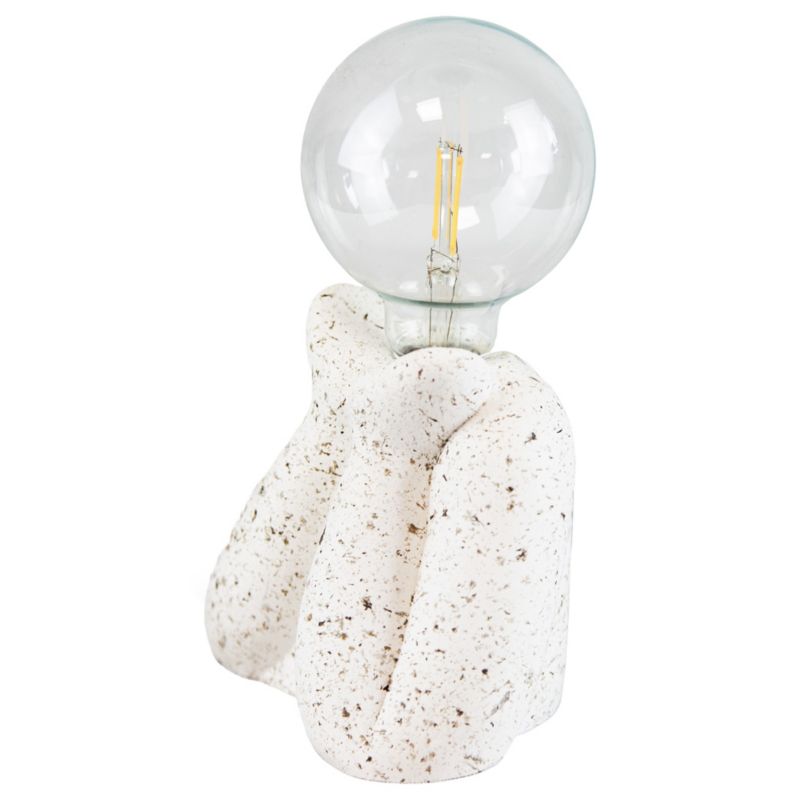 Lampka EDANTI Nocna LED Stojąca Cementowa Dekoracyjna Na Baterie Biała 1 szt.