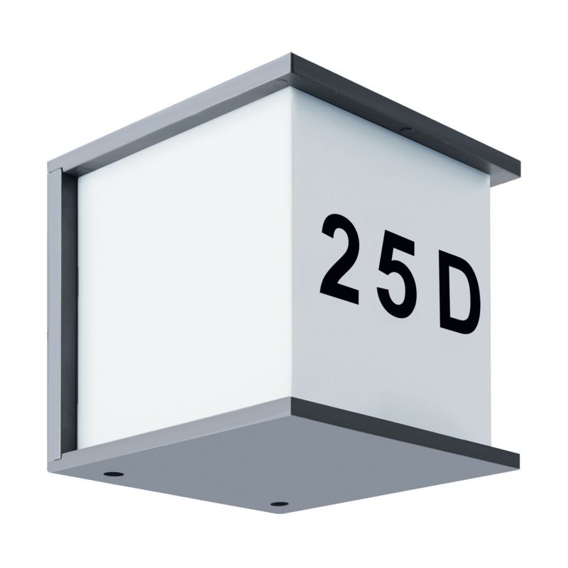 Kinkiet ścienny zewnętrzny Struhm Maxim szaro-biały 1 x E27 x IP54 wym: 16,3 x 16,5 x 17,5 cm - 1 szt.