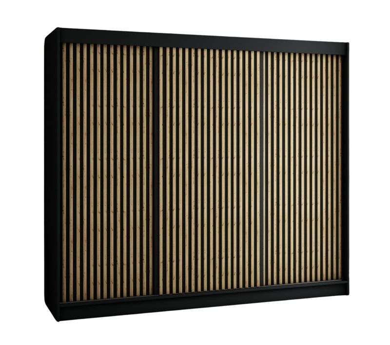 Szafa przesuwna Garderoba Abiks Lamelo 1 250 czarny 1 szt.