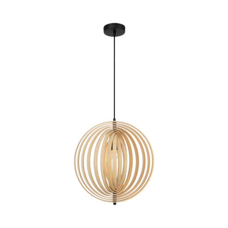 Lampa wisząca Maytoni Roots 6158 czarna-jasne drewno ring 1xE27 x 40W 1 szt.