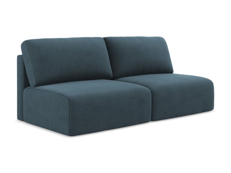 Sofa 3-osobowa z funkcją spania LaMiaSofa OSTIA z tkaniny strukturalnej 216x102 cm jeans 1 szt.