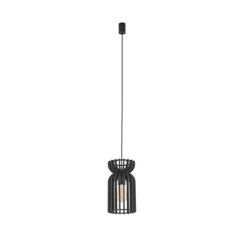 Lampa sufitowa wisząca Nowodvorski Lighting Kymi czarna wym: 160 x 16 x 16 cm 1xE27 x 60W 1 szt.
