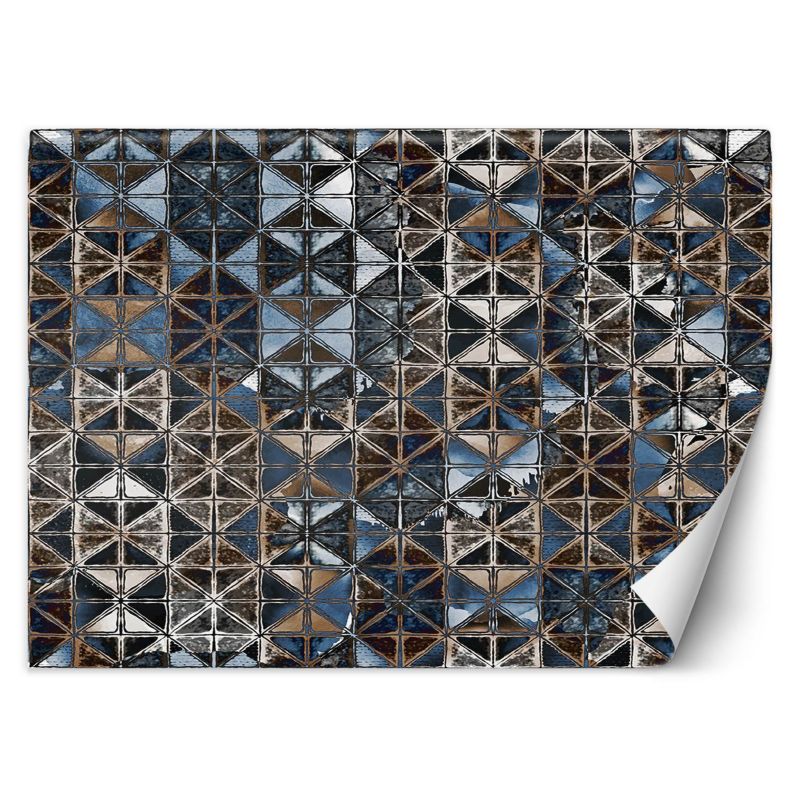 Fototapeta Feeby Niebieskie szklane kafelki mozaika 368x254 1 szt