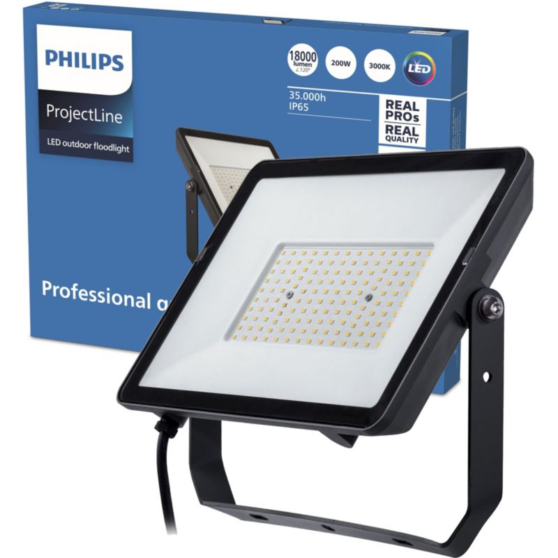 Naświetlacz LED Philips Lampa Reflektor 200W 18000lm 3000K IP65 Czarny 1 szt.