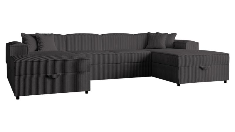 Narożnik z funkcją spania MIRJAN 24 Santos U Sztruks grafit 1 szt.