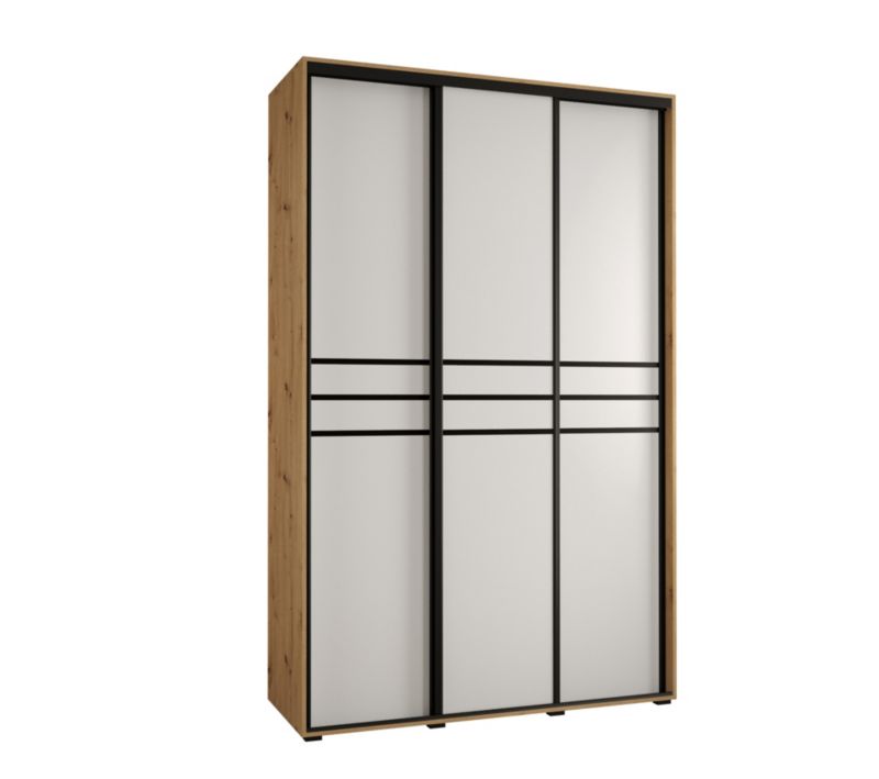 Szafa przesuwna Abiks DAVOS 10 wysoka szer.150cm artisan/biały/czarny 1szt.