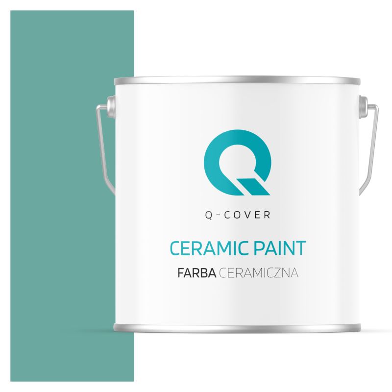 Farba Ceramiczna Do Ścian i Sufitów Q-Cover Miętowy ciemny H1533 Głęboki Mat 5L