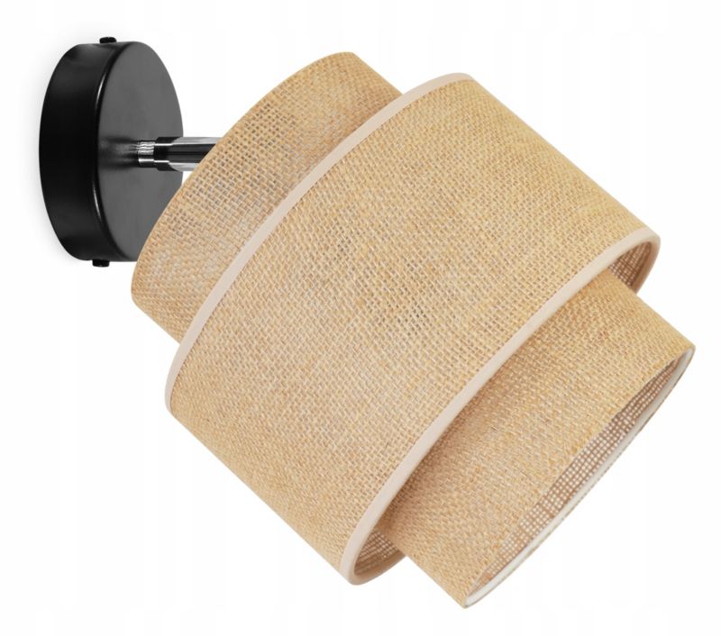 Lampa sufitowa wisząca Light Home LH Boho Juta 1x E27 60W naturalny/czarny 1szt.