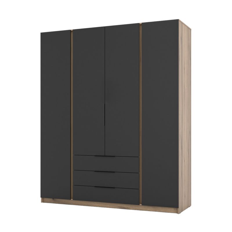 Szafa do przedpokoju i sypialni 4-drzwiowa z szufladami Bonni Dravero EV/BL 4F 3S 1 szt.
