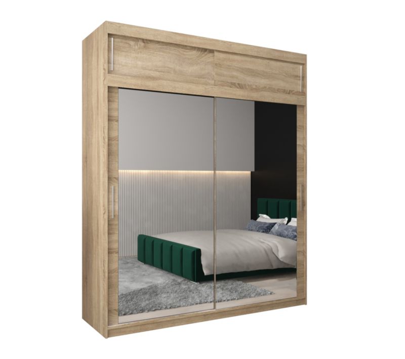 Szafa przesuwna Garderoba Abiks Tokyo 3 200 sonoma + sonoma z nadstawką 1 szt.