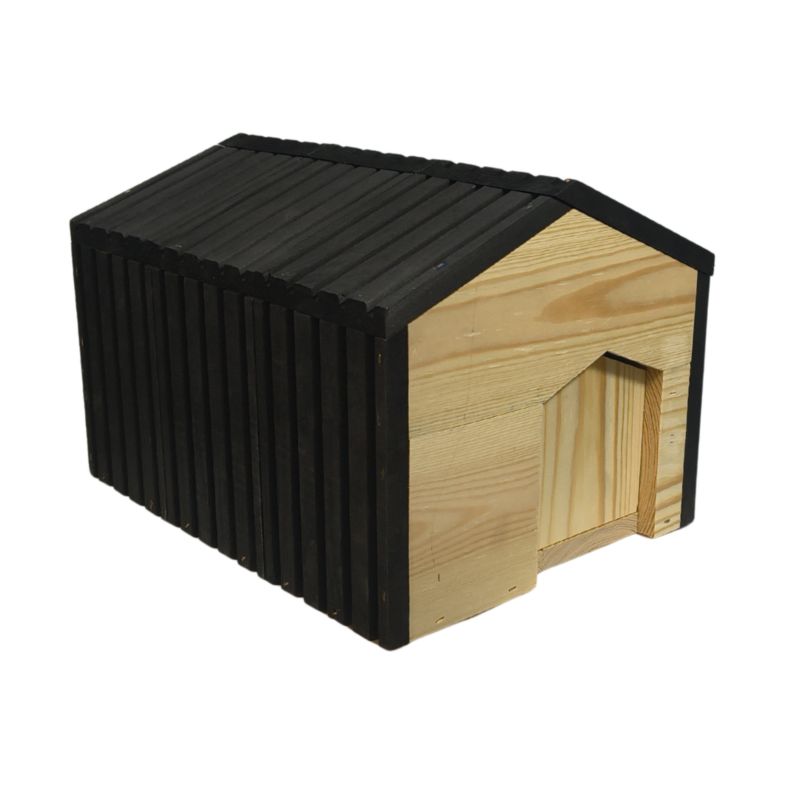 Domek dla jeża MODO24 imregnowane drewno czarny 25x36x27 cm eko 1 szt.