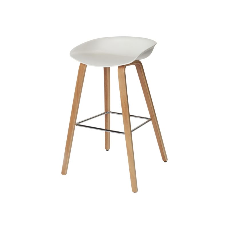 Stołek barowy GoodHome Chimayo biały