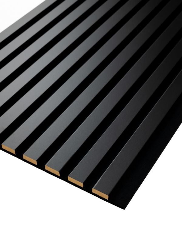 Lamele Ścienne na Filcu SunWood Panele Dekoracyjne Czarny Akustyczny 275x46 1 szt.